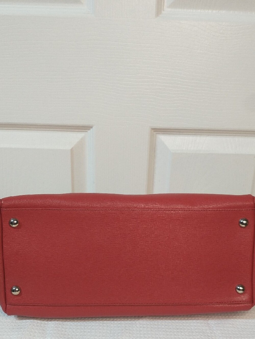 Furla Red Saffiano Leather Women's  Tote Bag Excellent Condition - Picture 4 of 15